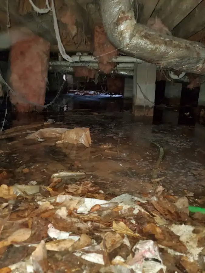 Crawl space flood assessment for Commercial Water Damage Restoration in Bend